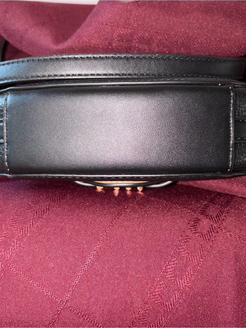 Michael Kors Black Pebbled Leather Crossbody Saddle Bag